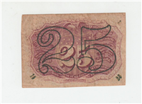 (Fr-1284)  1863 25 Cents Fractional Currency Note