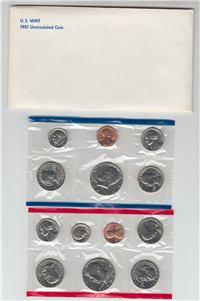 1981 Uncirculated Set (white envelope 13 coins)