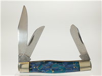 1992 FIGHT'N ROOSTER Blue & Gold Scale Celluloid GOODLETTSVILLE KNIVE CLUB Stockman