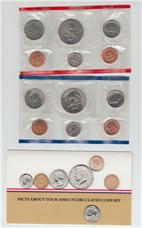 1986 Uncirculated Mint (10 Coins)
