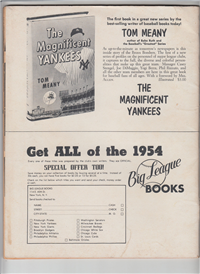 NEW YORK YANKEES BASEBALL YEARBOOK     (Big League Books, 1954) 