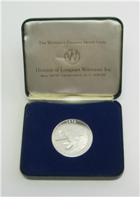 1973 Wittnauer Mint Skylab Commemorative Silver Medal 