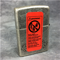 2005 Barbed Wire Wrap Around Silver Plate Zippo Lighter 100