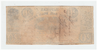 1839 $20 Mississippi Rail Road Company Post Note (Natchez)